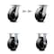 Service Caster 6 Inch Kingpinless Glass Filled Nylon Wheel Caster Swivel Locks 2 Rigid, 2PK SCC-KP30S620-GFNR-BSL-2-R-2 - alternate 1
